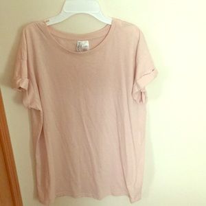 A light pink long t shirt